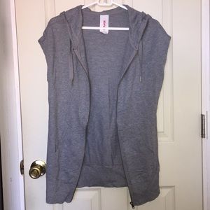 Garage Heather Grey Short Sleeve Sweatshirt Size M